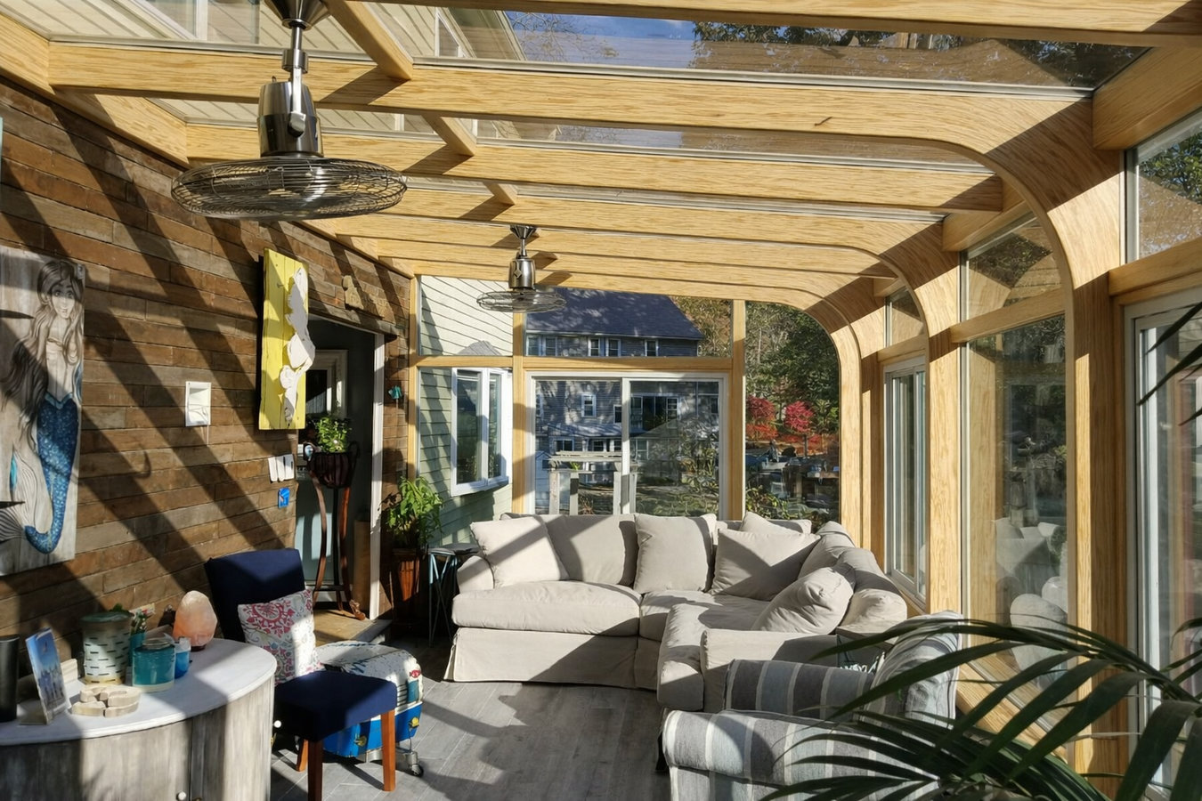 Deck-to-sunroom conversion